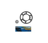 Kit chaine adaptable derbi 50 senda drd 2002+2005 420 14x53 (alesage 105mm) (demultiplication origine) -p2r-