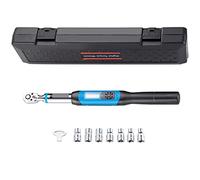 Kit chiave dinamometrica digitale 3/8in Testa a cricchetto bidirezionale Utensili manuali for riparazione biciclette regolabili professionali 6,8-135 Nm Per uso fai da te