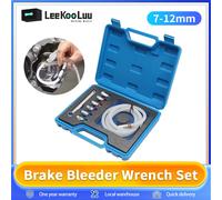 Kit chiave spurgo freno gomma metallica 7-12mm 6 adattatori 1 tubo di scarico universale per auto SUV Light Truck moto