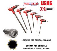 KIT CHIAVI MASCHIO USAG X-GRIP 280 HX/SE6 SET 6 PEZZI PER BRUGOLE DANNEGGIATE