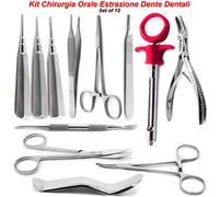Kit Chirurgia Orale Dentale Leve per Radici Pinza Emostatica Manico per Bisturi