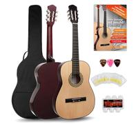 Kit Chitarra Acustica Classica 7/8 Set Principianti Borsa Accordatore Plettri