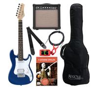 Kit Chitarra Elettrica Bambini Junior 3/4 Blu Amplificatore Borsa Cavo Tracolla