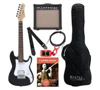 Kit Chitarra Elettrica Bambini Junior 3/4 Nera Amplificatore Cavo Borsa Tracolla