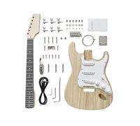 Kit Chitarra Elettrica Fai-da-te 6 Corde Paulownia Body Maple Neck Configurazione Pickup SSS Per Principianti E Professionisti