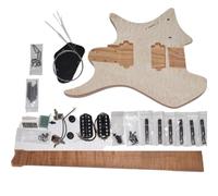 Kit Chitarra Elettrica Fai Da Te Da 37 Pollici Con 6 Corde Senza Paletta Corpo In Mogano E Manico In Acero(Style 5)