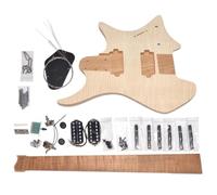 Kit Chitarra Elettrica Fai Da Te Da 37 Pollici Con 6 Corde Senza Paletta Corpo In Mogano E Manico In Acero(Style 1)