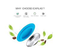Kit Cialde per caffè Ricaricabili Capsula Acciaio con Guarnizione Silicone Arg