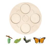 Kit ciclo di vita della farfalla, puzzle in legno educativo, gioco interattivo di apprendimento scientifico per bambini con animali (gallina e farfalla)
