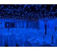 KIT CIELO STELLATO LUCE BLU - 50 FARETTI LED ROTONDI TRASPARENTE 12V + ALIMENTATORE INCLUSO