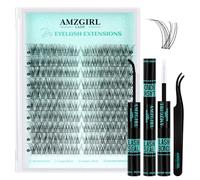Kit ciglia finte Wispy Lash Clusters Kit per extension ciglia naturali 180 pezzi Ciglia finte singole sinistre e destre Curl C con colla e sigillante per ciglia finte e pinzetta(Dawn,C-10Pairs Kit)