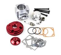 Kit Cilindro 50cc Testa CNC Scomposta per Minimoto Racing Completo ROSSO spinotto 12mm STI