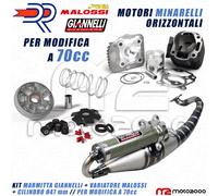 KIT CILINDRO DR 70cc MARMITTA ESPANSIONE VARIATORE MALOSSI MBK MACH OVETTO 50 2T