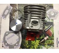 KIT CILINDRO E PISTONE PER MOTOSEGA HUSQVARNA 51 - 55 + KIT GUARNIZIONI - NUOVO