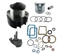 Kit Cilindro e Pistone + Pompa Olio + Serie Guarnizione Completa e Paraoli Compatibile per Motore Lombardini Diesel 6ld 360 per Motozappa e Motocoltivatore