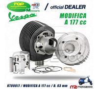 KIT CILINDRO GRUPPO TERMICO TOP DR 63 MODIFICA 177 cc PER LML STAR 125 150 2T