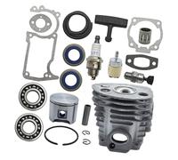 Kit cilindro pistone da 46 mm adatto for motosega 55 51 503609172 con guarnizione, paraolio, perno, cuscinetto, tubo del carburante, maniglia di avviamento