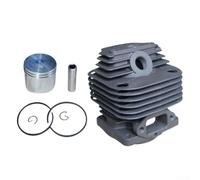 Kit cilindro pistone per tosaerba T200 attrezzi da giardino - pezzi di ricambio con pistone, perno e anelli, nero