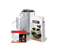 Kit Ciminiera accensione 1013 Weber con 2 kg bricchetti e 6 cubetti accendi fuoc
