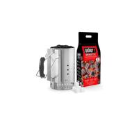 WEBER Ciminiera di Accensione per Barbecue con 2 kg di bricchette e 6 accendifuoco - 17631