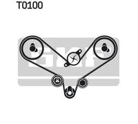 Kit cinghia distribuzione con profilo dente arrotondato VKMA 01200 SKF per AUDI