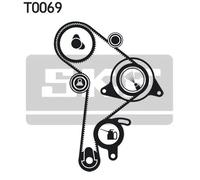 Kit cinghia distribuzione con profilo dente trapezoidale VKMA 01011 SKF per VW
