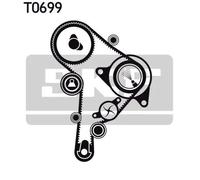 Kit cinghia distribuzione con profilo dente trapezoidale VKMA 01251 SKF per AUDI
