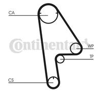 Kit cinghia distribuzione CT1001K1 CONTINENTAL CTAM per HONDA ACCORD VI SHUTTLE