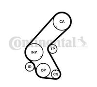 Kit cinghia distribuzione CT1014K3 CONTINENTAL CTAM per OPEL CORSA C COMBO Tour