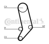 ContiTech Kit cinghia distribuzione CT939K4 CONTINENTAL CTAM per VW TRANSPORTER T4 Autobus