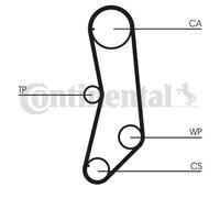 CONTITECH Kit cinghia di distribuzione CT997K1 N° denti: 125 15mm