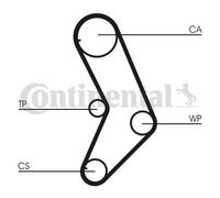 Kit cinghia distribuzione CT999K1 CONTINENTAL CTAM per FIAT LANCIA