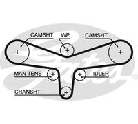 Set di cinghie di distribuzione GATES K015557XS