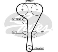 GATES K045550XS Kit cinghia di distribuzione