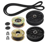 Kit cinghia puleggia con pulegge e pignoni, compatibile con tosaerba Toro TimeMaster 30" e 76 cm e serie TurfMaster, include componenti in gomma metallo plastica