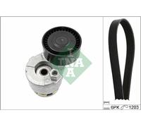 Kit cinghia trapezoidale multirighe 529 0009 10 INA per RENAULT NISSAN DACIA