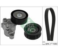 Kit cinghia trapezoidale multirighe 529 0525 10 INA per FORD GRAND C-MAX PUMA