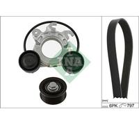 Kit cinghia trapezoidale multirighe 529 0552 10 INA per PEUGEOT OPEL CITROËN DS