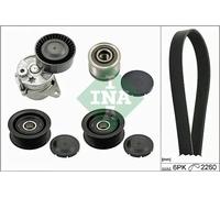 Kit cinghia trapezoidale multirighe con puleggia a ruota libera 529 0115 22 INA