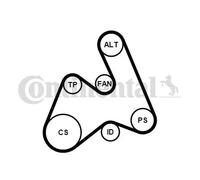 Kit cinghia trapezoidale multirighe con rullo tenditore 5PK1592K1 per AUDI VW