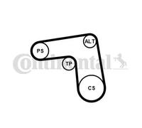 Kit cinghia trapezoidale multirighe con rullo tenditore 7PK1076K1 per FIAT