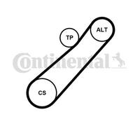 ContiTech Kit cinghie Poly-V 7PK880K1 con rullo tenditore per Renault Clio III