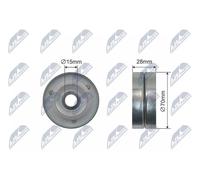 Kit cinghia trapezoidale multirighe RNK-AU-018 NTY per SEAT SKODA AUDI VW