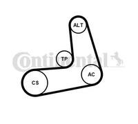 ContiTech Kit cinghie Poly‑V 6PK986K1 senza galoppino per BMW 1 Serie F20 F21