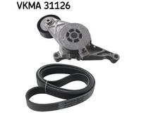Kit cinghia trapezoidale multirighe VKMA 31126 SKF per VW TRANSPORTER T5 Autobus