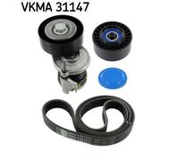 Kit cinghia trapezoidale multirighe VKMA 31147 SKF per VW CRAFTER 30-50 Furgone