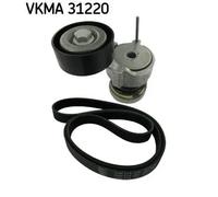 Kit cinghia trapezoidale multirighe VKMA 31220 SKF per SEAT SKODA VW