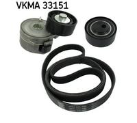 Kit cinghia trapezoidale multirighe VKMA 33151 SKF per CITROËN PEUGEOT