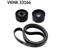 Kit cinghia trapezoidale multirighe VKMA 33166 SKF per PEUGEOT CITROËN FIAT