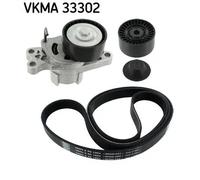 Kit cinghia trapezoidale multirighe VKMA 33302 SKF per CITROËN PEUGEOT FIAT
